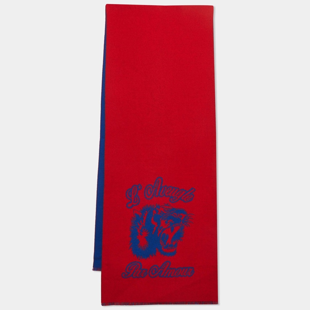 Gucci Blind for Love “l’aveugle par amour” Tiger Wool Scarf
